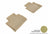 MAXpider Rubber Floor Mats for 2017 2016 2015 2014 Chevrolet SS [Covers Rear (2nd) Row, Tan] L1CH06421502