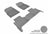MAXpider Rubber Floor Mats for 2021 2020 2019 2018 2017 2016 2015 Chevrolet Colorado [Covers Front & Rear Row, Gray] L1CH06701501