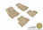 MAXpider Rubber Floor Mats for 2019 2018 2017 2016 Chevrolet Volt [Covers Front & Rear Row, Tan] L1CH07901502
