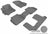 MAXpider Rubber Floor Mats for 2012 2011 2010 2009 Dodge Journey [Covers Front & Both Rear Rows, Gray] L1DG00501501