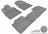 MAXpider Rubber Floor Mats for 2012 2011 Dodge Durango [Covers Front & Rear Row, Gray] L1DG00601501