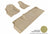MAXpider Rubber Floor Mats for 2500/3500 [Covers Front & Rear Row, Tan] L1DG02101502