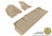 MAXpider Rubber Floor Mats for Dodge/Ram [Covers Front & Rear Row, Tan] L1DG02201502