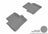 MAXpider Rubber Floor Mats for 2016 2015 2014 2013 Dodge Dart [Covers Rear (2nd) Row, Gray] L1DG02321501