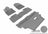MAXpider Rubber Floor Mats for 2021 2020 2019 2018 2017 2016 2015 2014 2013 2012 Dodge Durango [Covers Front & Rear Row, Gray] L1DG02501501