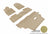 MAXpider Rubber Floor Mats for 2021 2020 2019 2018 2017 2016 2015 2014 2013 2012 Dodge Durango [Covers Front & Rear Row, Tan] L1DG02501502