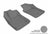 MAXpider Rubber Floor Mats for 2019 2018 2017 2016 2015 2014 2013 2012 Fiat 500 [Covers Front Row, Gray] L1FA00311501