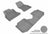MAXpider Rubber Floor Mats for 2020 2019 2018 2017 2016 2015 2014 Fiat 500L [Covers Front & Rear Row, Gray] L1FA00401501