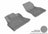 MAXpider Rubber Floor Mats for 2020 2019 2018 2017 2016 2015 2014 Fiat 500L [Covers Front Row, Gray] L1FA00411501