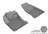 MAXpider Rubber Floor Mats for 2019 2018 2017 2016 Fiat 500X [Covers Front Row, Gray] L1FA00511501