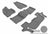 MAXpider Rubber Floor Mats for 2014 2013 2012 2011 Ford Explorer [Covers Front & Both Rear Rows, Gray] L1FR03601501