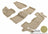 MAXpider Rubber Floor Mats for 2014 2013 2012 2011 Ford Explorer [Covers Front & Both Rear Rows, Tan] L1FR03601502