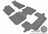 MAXpider Rubber Floor Mats for 2019 2018 2017 2016 2015 2014 2013 2012 2011 2010 2009 Ford Flex [Covers Front & Both Rear Rows, Gray] L1FR05101501