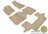 MAXpider Rubber Floor Mats for 2019 2018 2017 2016 2015 2014 2013 2012 2011 2010 2009 Ford Flex [Covers Front & Both Rear Rows, Tan] L1FR05101502