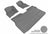 MAXpider Rubber Floor Mats for 2010 2009 Ford F-150 [Covers Front & Rear Row, Gray] L1FR06701501
