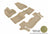 MAXpider Rubber Floor Mats for 2014 2013 2012 2011 Ford Explorer [Covers Front & Both Rear Rows, Tan] L1FR07901502