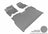 MAXpider Rubber Floor Mats for 2021 2020 2019 2018 2017 2016 2015 Ford F-150 [Covers Front & Rear Row, Gray] L1FR08301501