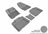 MAXpider Rubber Floor Mats for 2021 2020 2019 2018 2017 2016 2015 Ford Edge [Covers Front & Rear Row, Gray] L1FR09301501