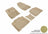 MAXpider Rubber Floor Mats for 2021 2020 2019 2018 2017 2016 2015 Ford Edge [Covers Front & Rear Row, Tan] L1FR09301502