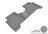 MAXpider Rubber Floor Mats for 2019 2018 2017 2016 2015 Ford Escape [Covers Rear (2nd) Row, Gray] L1FR10621501