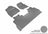 MAXpider Rubber Floor Mats for F-250 Super Duty/F-350 Super Duty [Covers Front & Rear Row, Gray] L1FR10701501