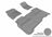 MAXpider Rubber Floor Mats for GMC [Covers Front & Rear Row, Gray] L1GM01001501