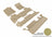 MAXpider Rubber Floor Mats for 2020 2019 2018 2017 2016 2015 GMC Yukon [Covers Front & Both Rear Rows, Tan] L1GM01401502