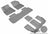 MAXpider Rubber Floor Mats for 2021 2020 2019 2018 2017 GMC Acadia [Covers Front & Both Rear Rows, Gray] L1GM02201501