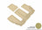 MAXpider Rubber Floor Mats for XT6/Acadia [Covers Rear (3rd) Row, Tan] L1GM02231502