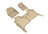 MAXpider Rubber Floor Mats for Silverado 1500/Sierra 1500 [Covers Front & Rear Row, Tan] L1GM02501502