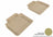 MAXpider Rubber Floor Mats for 2012 2011 2010 2009 2008 Honda Accord [Covers Rear (2nd) Row, Tan] L1HD00821502