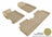 MAXpider Rubber Floor Mats for 2011 2010 2009 2008 2007 2006 Honda Civic [Covers Front & Rear Row, Tan] L1HD01201502