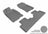 MAXpider Rubber Floor Mats for 2014 2013 2012 2011 2010 Honda Insight [Covers Front & Rear Row, Gray] L1HD02301501