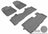 MAXpider Rubber Floor Mats for 2015 2014 2013 2012 2011 2010 2009 Honda Pilot [Covers Front & Both Rear Rows, Gray] L1HD05801501