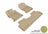 MAXpider Rubber Floor Mats for 2015 2014 Honda Civic [Covers Front & Rear Row, Tan] L1HD06301502