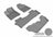MAXpider Rubber Floor Mats for 2022 2021 2020 2019 2018 2017 2016 Honda Pilot [Covers Front & Both Rear Rows, Gray] L1HD07301501