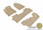 MAXpider Rubber Floor Mats for 2022 2021 2020 2019 2018 2017 2016 Honda Pilot [Covers Front & Both Rear Rows, Tan] L1HD07301502