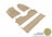 MAXpider Rubber Floor Mats for 2021 2020 2019 2018 2017 Honda Ridgeline [Covers Front & Both Rear Rows, Tan] L1HD08301502