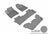 MAXpider Rubber Floor Mats for 2022 2021 2020 2019 2018 2017 2016 Honda Pilot [Covers Front & Both Rear Rows, Gray] L1HD08401501