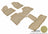 MAXpider Rubber Floor Mats for Santa Fe/Santa Fe XL [Covers Front & Both Rear Rows, Tan] L1HY02801502