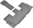 MAXpider Rubber Floor Mats for 2022 2021 2020 Hyundai Palisade [Covers Rear (3rd) Row, Gray] L1HY10131501