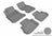MAXpider Rubber Floor Mats for FX35/FX45 [Covers Front & Rear Row, Gray] L1IN00001501