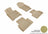 MAXpider Rubber Floor Mats for 2017 2016 2015 2014 INFINITI Q50 [Covers Front & Rear Row, Tan] L1IN01701502