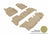 MAXpider Rubber Floor Mats for QX56/QX80 [Covers Front & Both Rear Rows, Tan] L1IN02601502