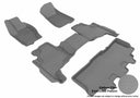 MAXpider Rubber Floor Mats for 2010 2009 2008 2007 2006 Jeep Commander [Covers Front & Both Rear Rows, Gray] L1JP00701501