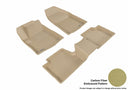 MAXpider Rubber Floor Mats for 2015 2014 Jeep Cherokee [Covers Front & Rear Row, Tan] L1JP01001502