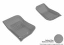 MAXpider Rubber Floor Mats for Wrangler/Wrangler JK [Covers Front Row, Gray] L1JP01111501