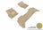 MAXpider Rubber Floor Mats for LR2/Range Rover [Covers Front & Rear Row, Tan] L1LR01001502