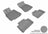 MAXpider Rubber Floor Mats for 2012 2011 2010 2009 2008 2007 Lexus LS460 [Covers Front & Rear Row, Gray] L1LX03801501