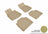 MAXpider Rubber Floor Mats for 2012 2011 2010 2009 2008 2007 Lexus LS460 [Covers Front & Rear Row, Tan] L1LX04001502
